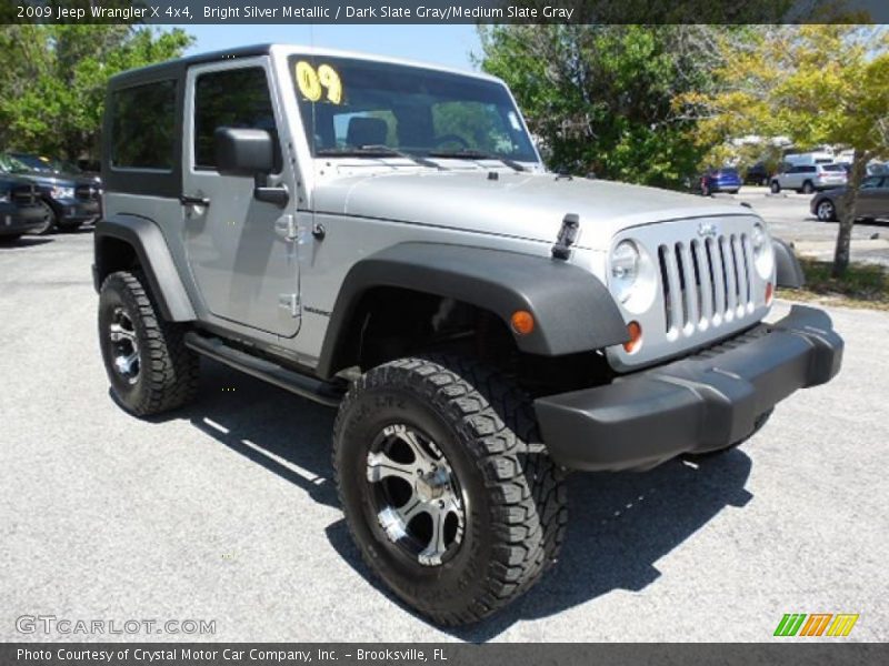 Bright Silver Metallic / Dark Slate Gray/Medium Slate Gray 2009 Jeep Wrangler X 4x4