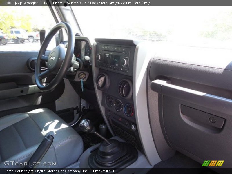 Bright Silver Metallic / Dark Slate Gray/Medium Slate Gray 2009 Jeep Wrangler X 4x4