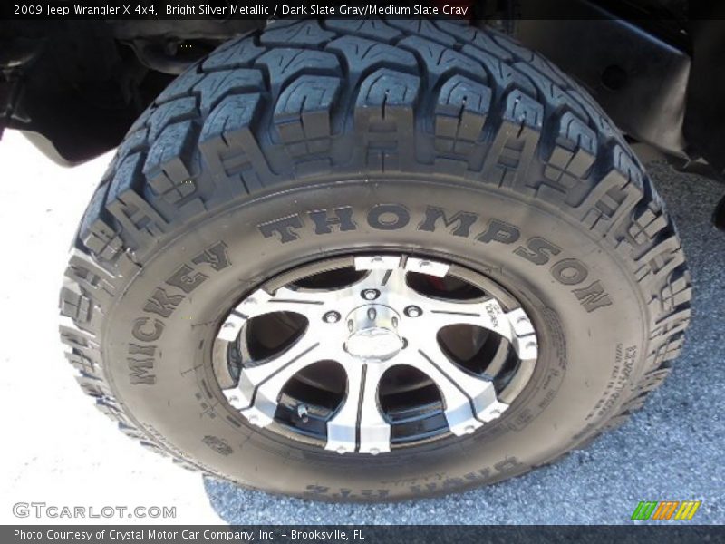 Bright Silver Metallic / Dark Slate Gray/Medium Slate Gray 2009 Jeep Wrangler X 4x4