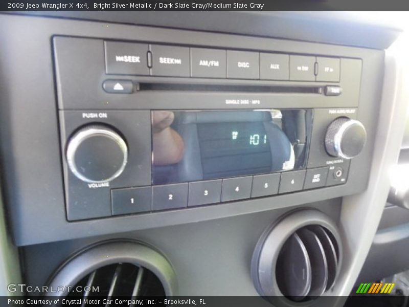 Bright Silver Metallic / Dark Slate Gray/Medium Slate Gray 2009 Jeep Wrangler X 4x4