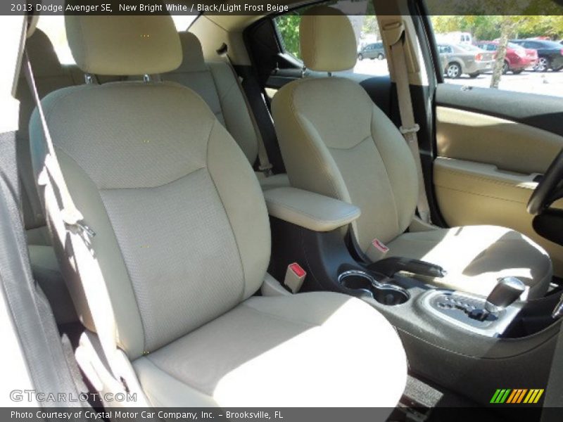 New Bright White / Black/Light Frost Beige 2013 Dodge Avenger SE