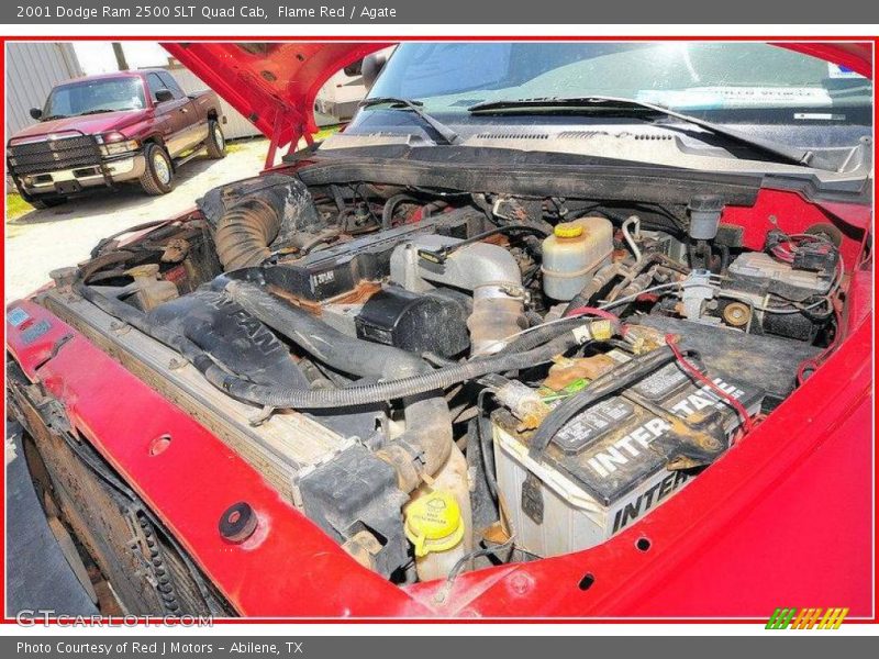 Flame Red / Agate 2001 Dodge Ram 2500 SLT Quad Cab