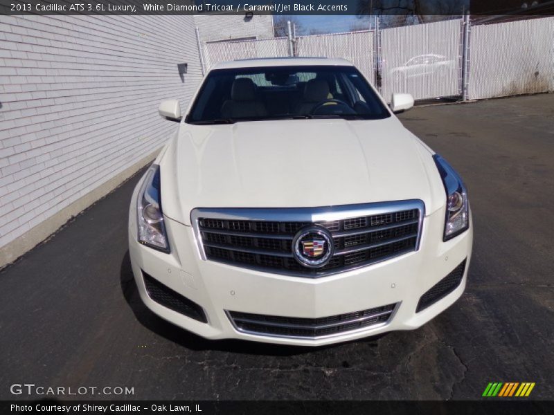 White Diamond Tricoat / Caramel/Jet Black Accents 2013 Cadillac ATS 3.6L Luxury