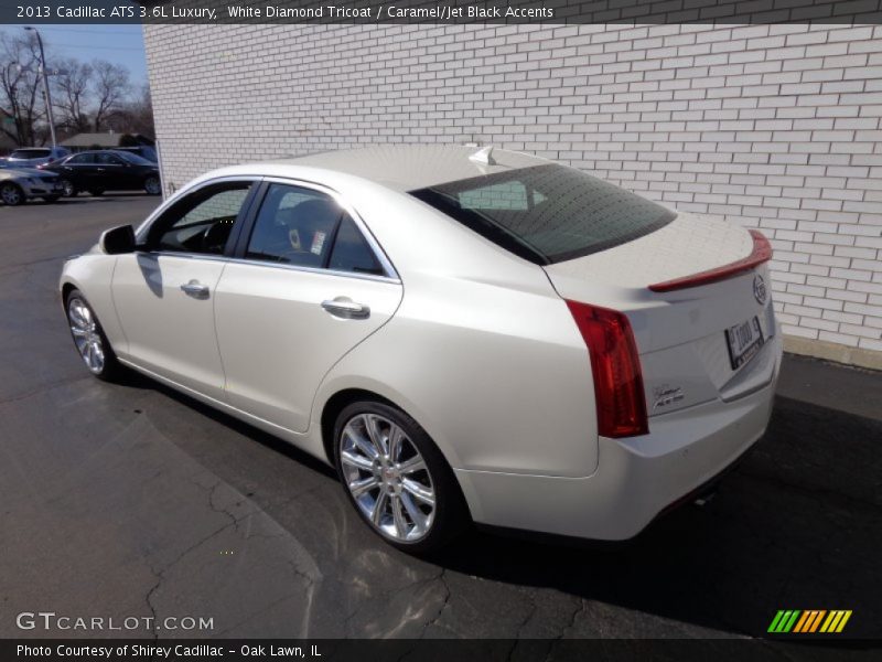 White Diamond Tricoat / Caramel/Jet Black Accents 2013 Cadillac ATS 3.6L Luxury