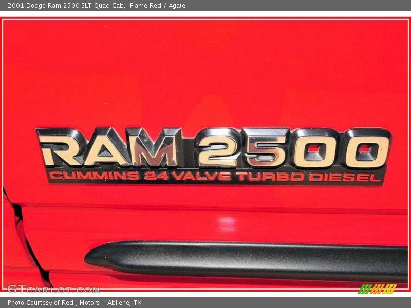 Flame Red / Agate 2001 Dodge Ram 2500 SLT Quad Cab