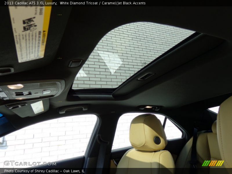 White Diamond Tricoat / Caramel/Jet Black Accents 2013 Cadillac ATS 3.6L Luxury