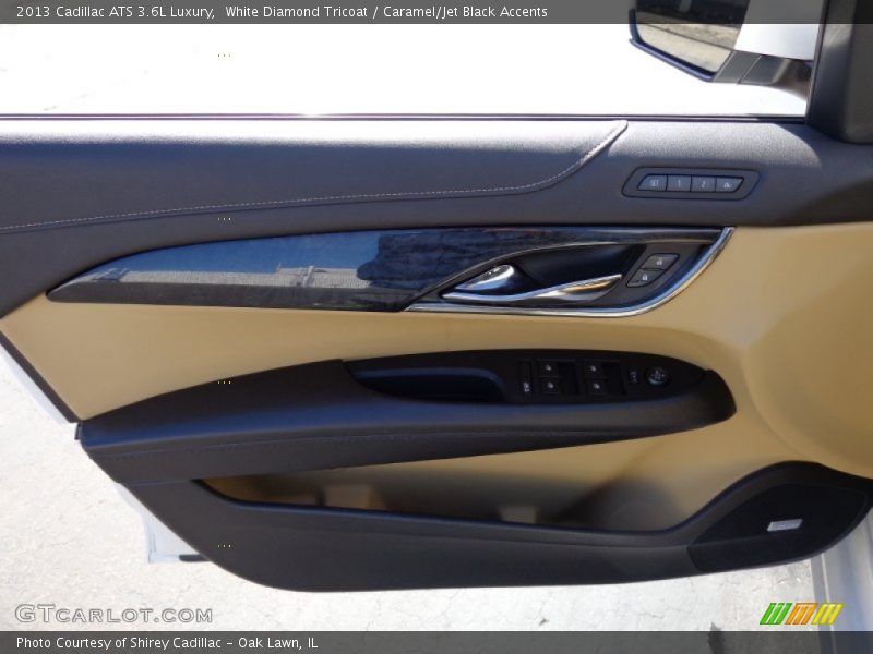 White Diamond Tricoat / Caramel/Jet Black Accents 2013 Cadillac ATS 3.6L Luxury