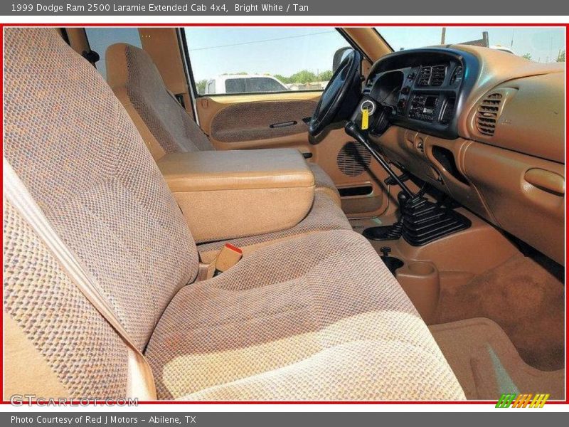 Bright White / Tan 1999 Dodge Ram 2500 Laramie Extended Cab 4x4