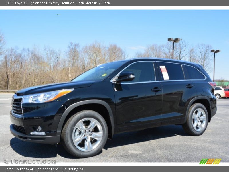 Attitude Black Metallic / Black 2014 Toyota Highlander Limited