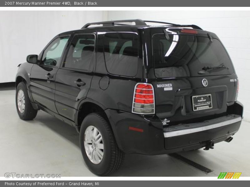 Black / Black 2007 Mercury Mariner Premier 4WD