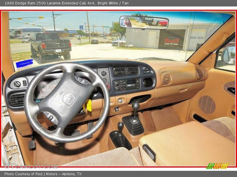 Bright White / Tan 1999 Dodge Ram 2500 Laramie Extended Cab 4x4