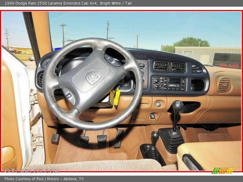 Bright White / Tan 1999 Dodge Ram 2500 Laramie Extended Cab 4x4