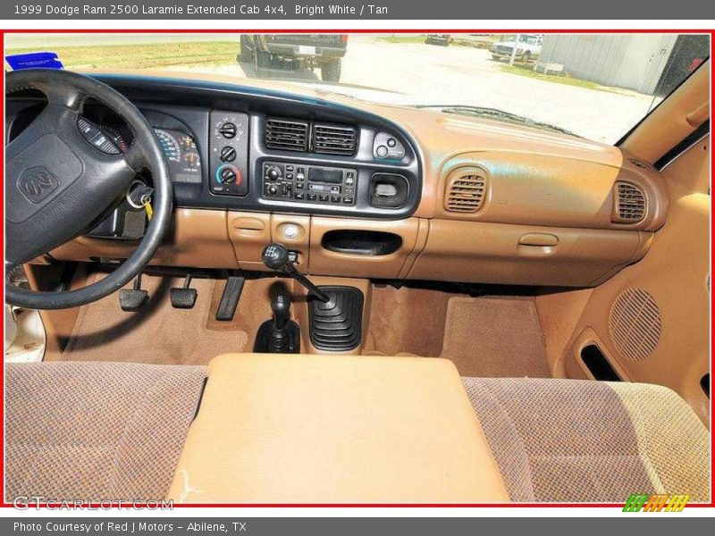 Bright White / Tan 1999 Dodge Ram 2500 Laramie Extended Cab 4x4