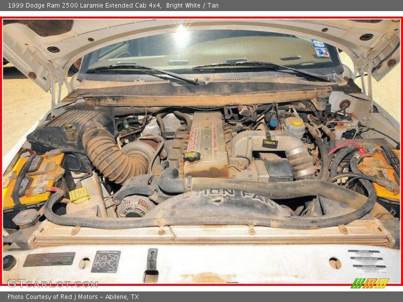 Bright White / Tan 1999 Dodge Ram 2500 Laramie Extended Cab 4x4