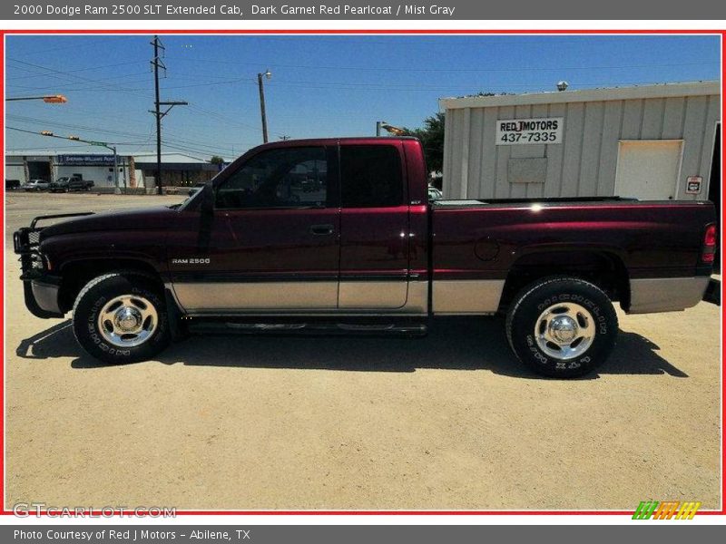 Dark Garnet Red Pearlcoat / Mist Gray 2000 Dodge Ram 2500 SLT Extended Cab