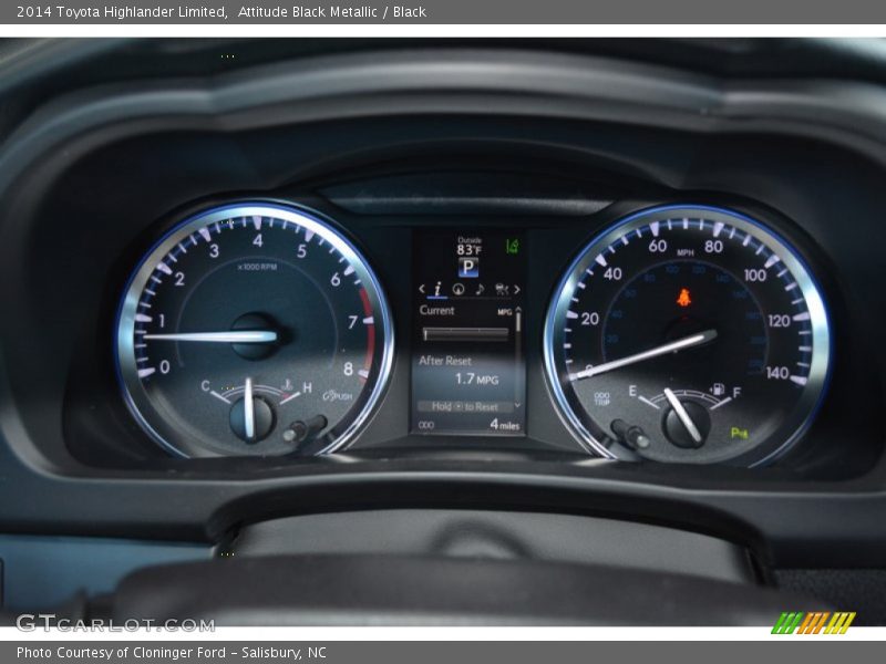 Attitude Black Metallic / Black 2014 Toyota Highlander Limited