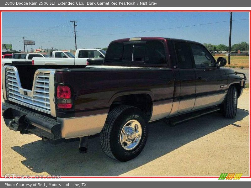 Dark Garnet Red Pearlcoat / Mist Gray 2000 Dodge Ram 2500 SLT Extended Cab