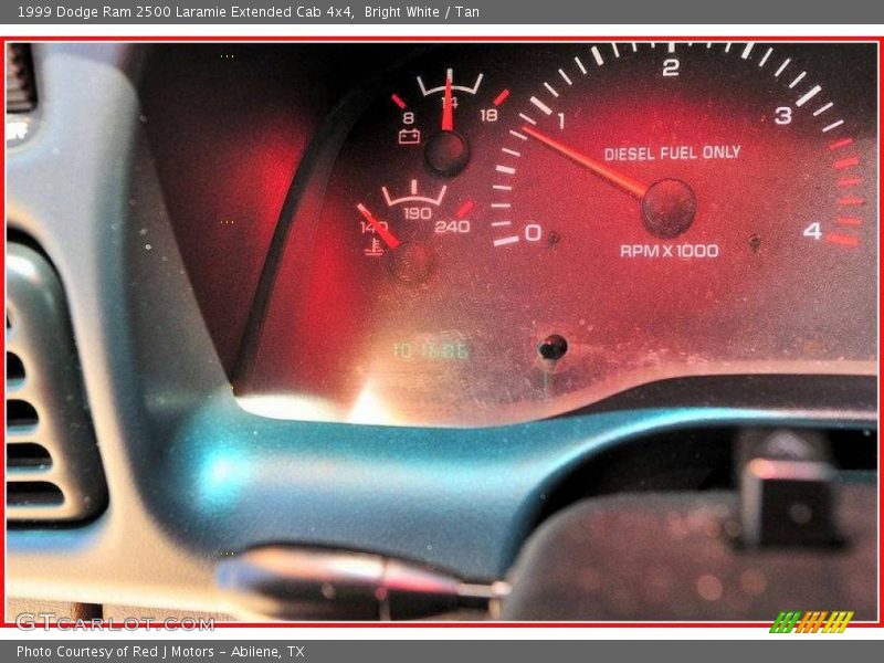 Bright White / Tan 1999 Dodge Ram 2500 Laramie Extended Cab 4x4