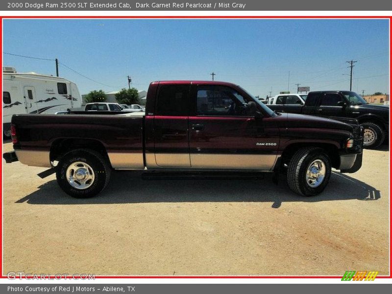 Dark Garnet Red Pearlcoat / Mist Gray 2000 Dodge Ram 2500 SLT Extended Cab
