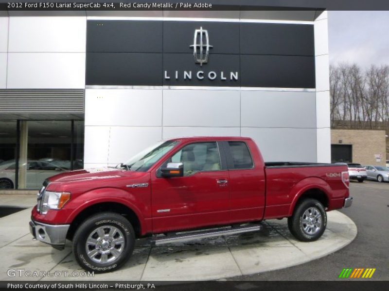Red Candy Metallic / Pale Adobe 2012 Ford F150 Lariat SuperCab 4x4