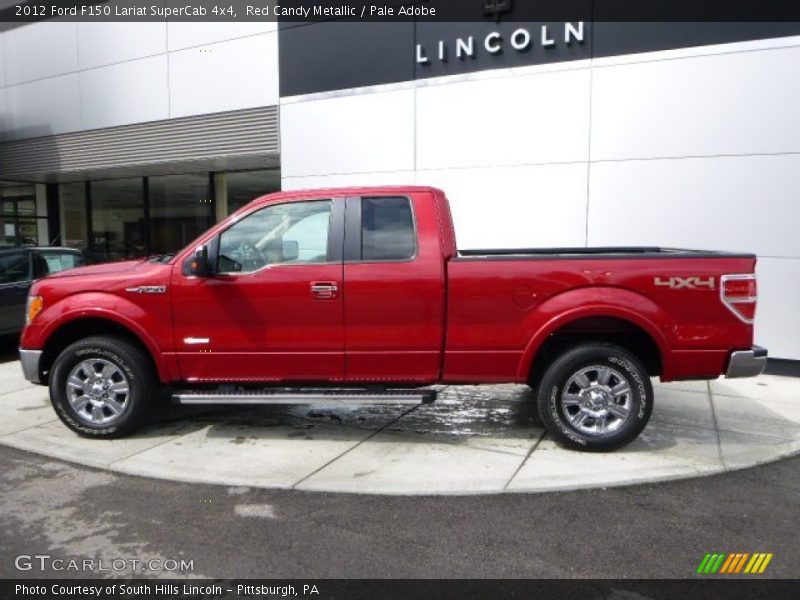 Red Candy Metallic / Pale Adobe 2012 Ford F150 Lariat SuperCab 4x4