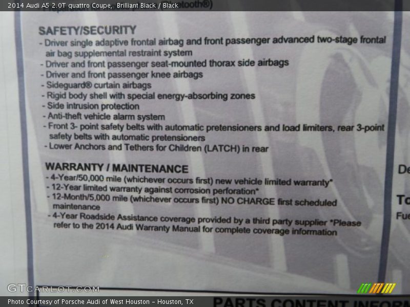 Brilliant Black / Black 2014 Audi A5 2.0T quattro Coupe