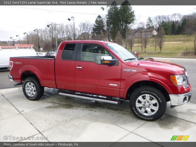 Red Candy Metallic / Pale Adobe 2012 Ford F150 Lariat SuperCab 4x4