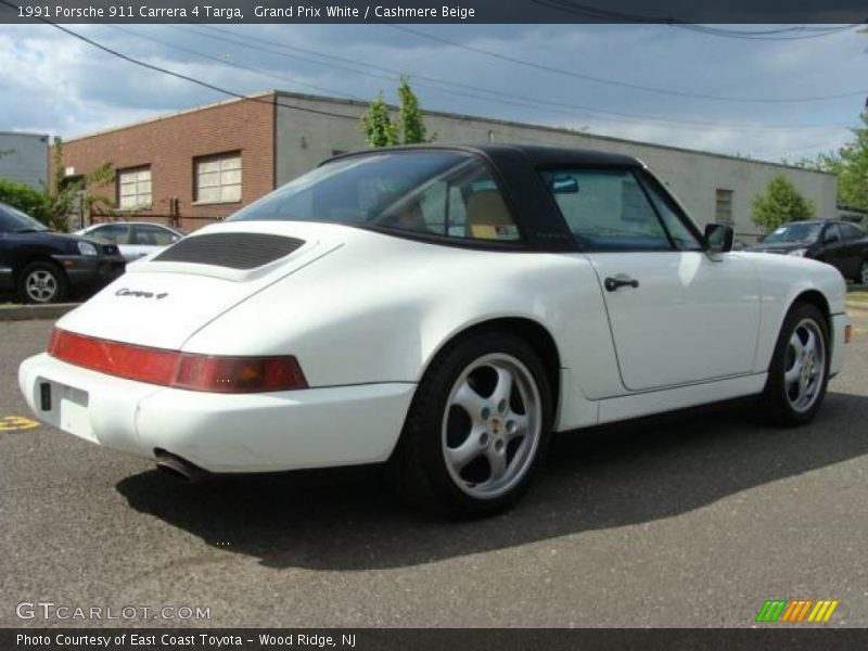 Grand Prix White / Cashmere Beige 1991 Porsche 911 Carrera 4 Targa