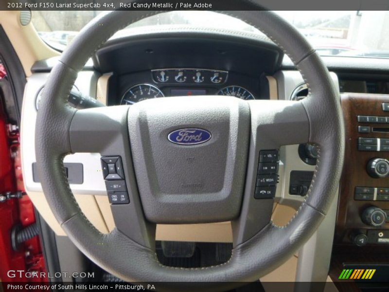 Red Candy Metallic / Pale Adobe 2012 Ford F150 Lariat SuperCab 4x4