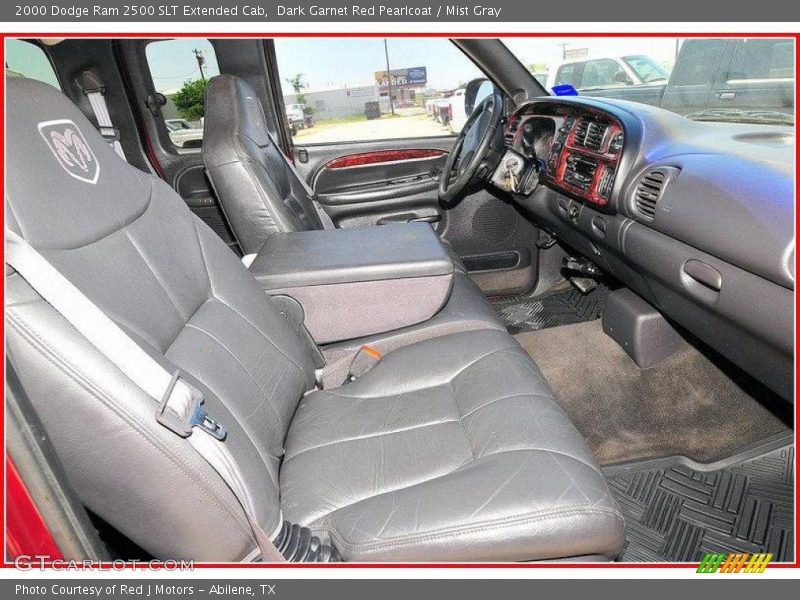 Dark Garnet Red Pearlcoat / Mist Gray 2000 Dodge Ram 2500 SLT Extended Cab