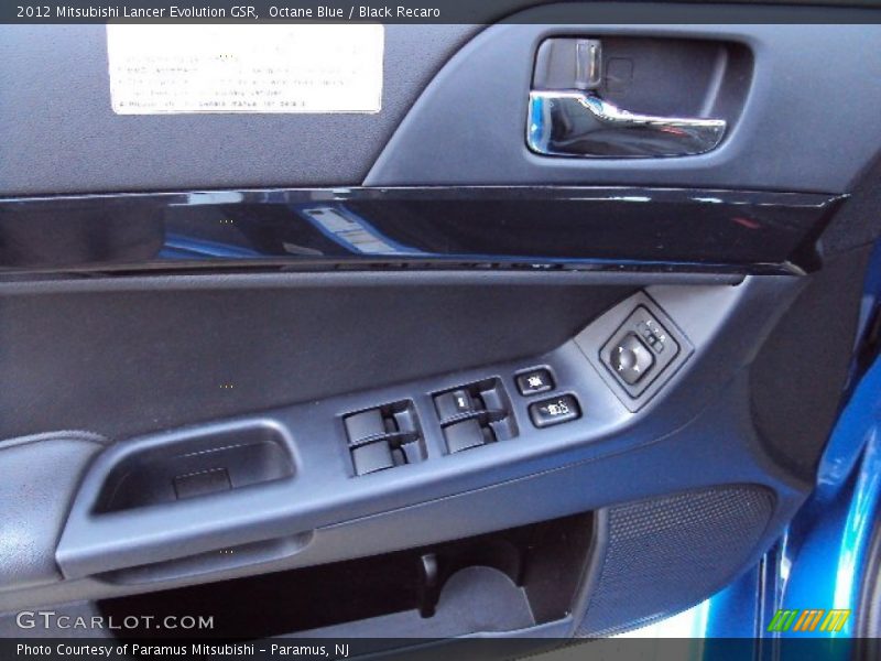 Octane Blue / Black Recaro 2012 Mitsubishi Lancer Evolution GSR