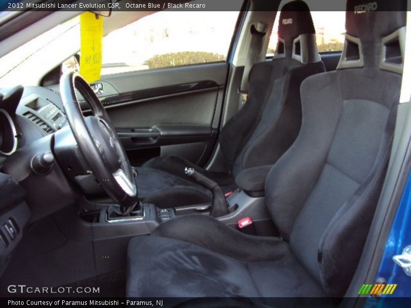 Octane Blue / Black Recaro 2012 Mitsubishi Lancer Evolution GSR
