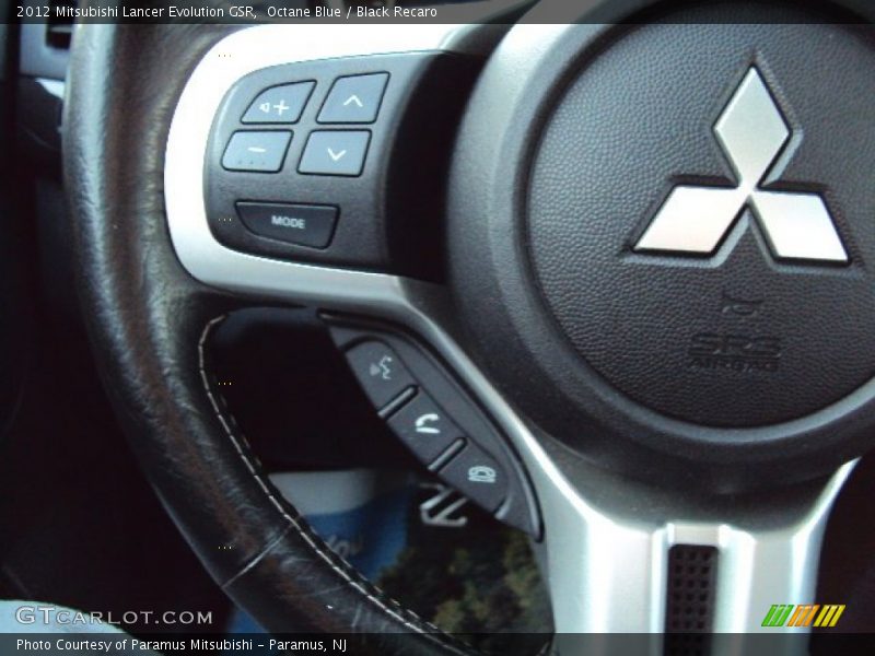 Octane Blue / Black Recaro 2012 Mitsubishi Lancer Evolution GSR