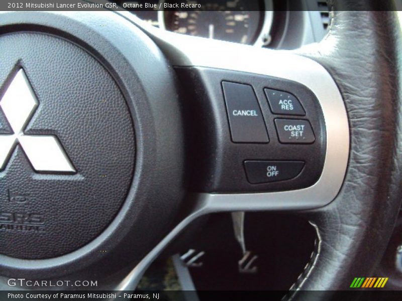 Octane Blue / Black Recaro 2012 Mitsubishi Lancer Evolution GSR