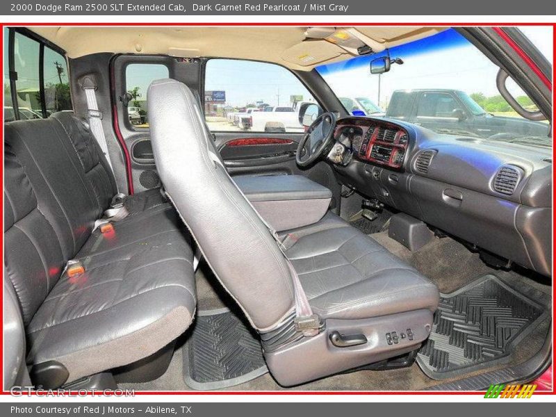 Dark Garnet Red Pearlcoat / Mist Gray 2000 Dodge Ram 2500 SLT Extended Cab
