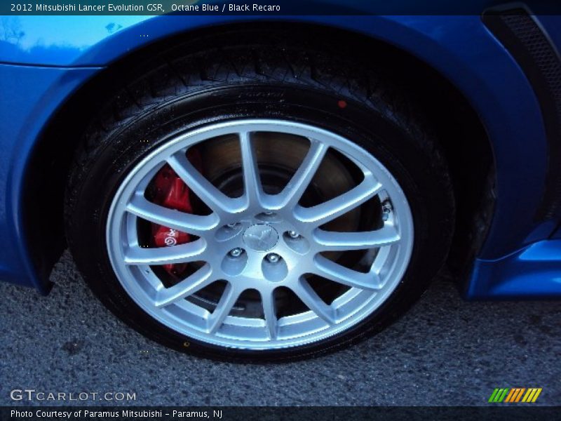 Octane Blue / Black Recaro 2012 Mitsubishi Lancer Evolution GSR