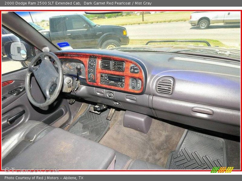 Dark Garnet Red Pearlcoat / Mist Gray 2000 Dodge Ram 2500 SLT Extended Cab