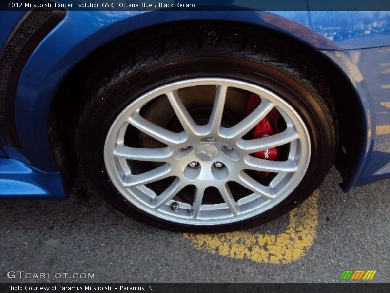 Octane Blue / Black Recaro 2012 Mitsubishi Lancer Evolution GSR