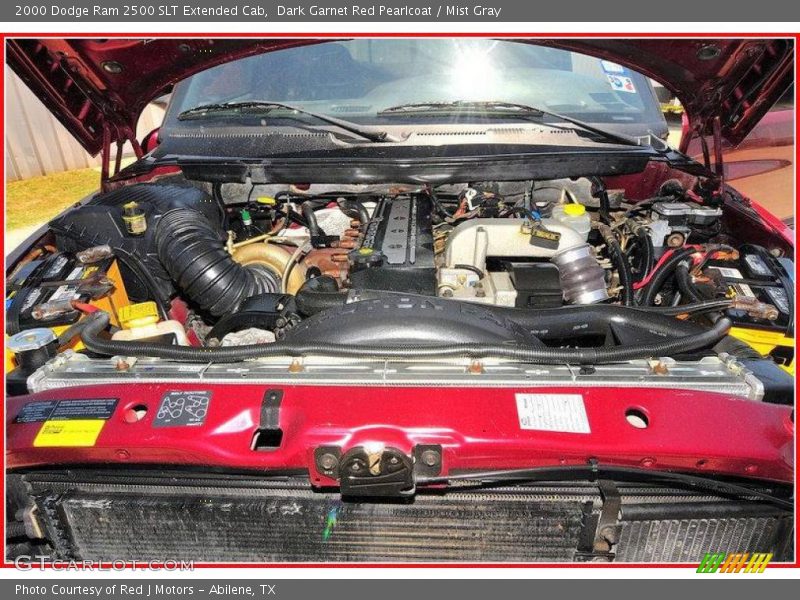 Dark Garnet Red Pearlcoat / Mist Gray 2000 Dodge Ram 2500 SLT Extended Cab