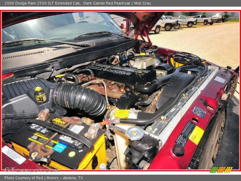 Dark Garnet Red Pearlcoat / Mist Gray 2000 Dodge Ram 2500 SLT Extended Cab