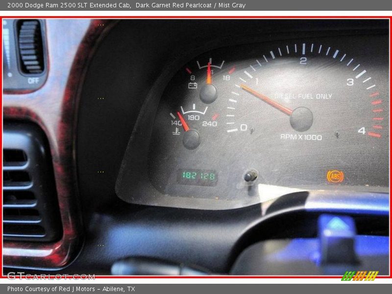 Dark Garnet Red Pearlcoat / Mist Gray 2000 Dodge Ram 2500 SLT Extended Cab