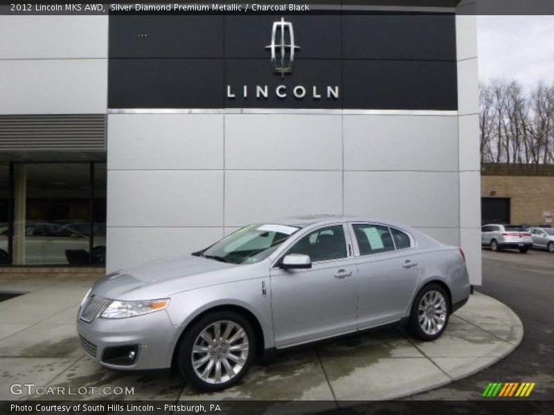 Silver Diamond Premium Metallic / Charcoal Black 2012 Lincoln MKS AWD