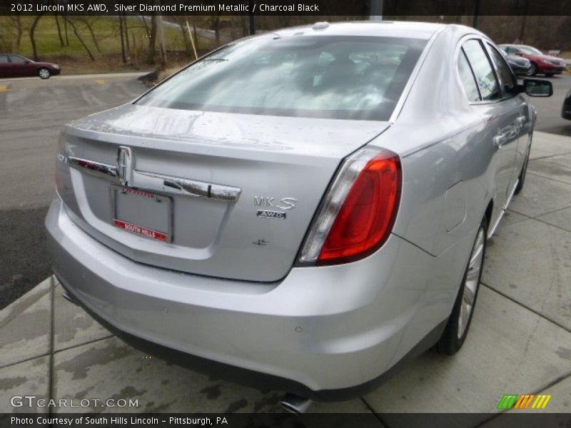 Silver Diamond Premium Metallic / Charcoal Black 2012 Lincoln MKS AWD