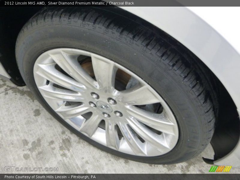 Silver Diamond Premium Metallic / Charcoal Black 2012 Lincoln MKS AWD