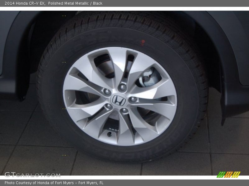 Polished Metal Metallic / Black 2014 Honda CR-V EX