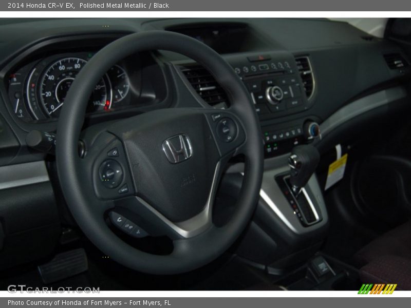 Polished Metal Metallic / Black 2014 Honda CR-V EX
