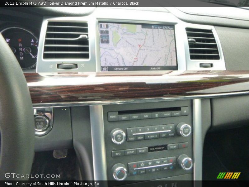 Silver Diamond Premium Metallic / Charcoal Black 2012 Lincoln MKS AWD
