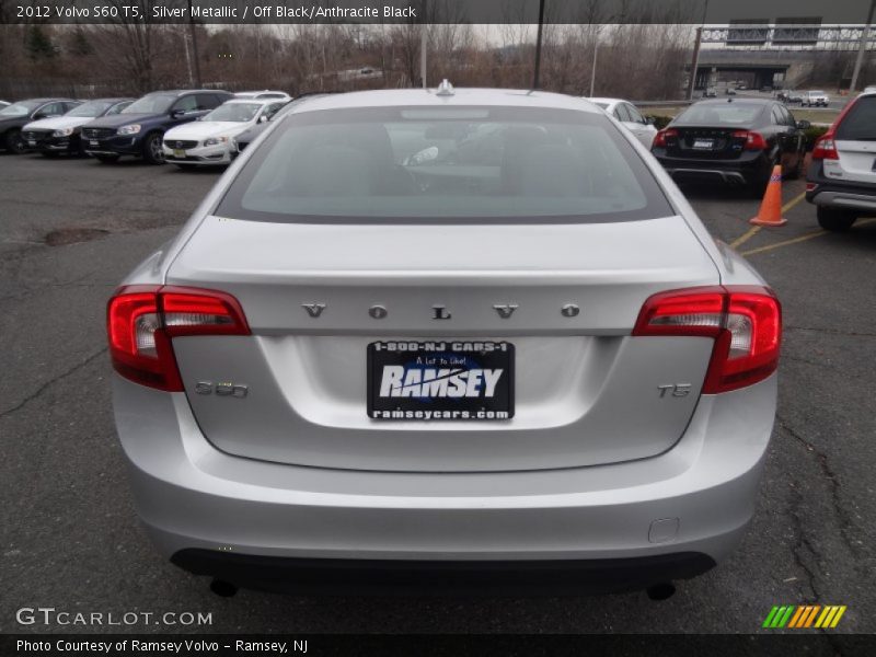 Silver Metallic / Off Black/Anthracite Black 2012 Volvo S60 T5