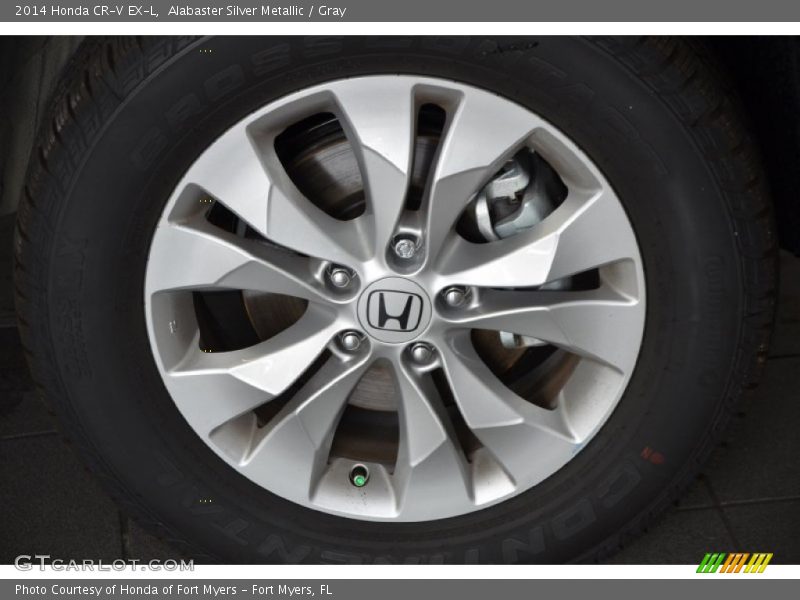 Alabaster Silver Metallic / Gray 2014 Honda CR-V EX-L