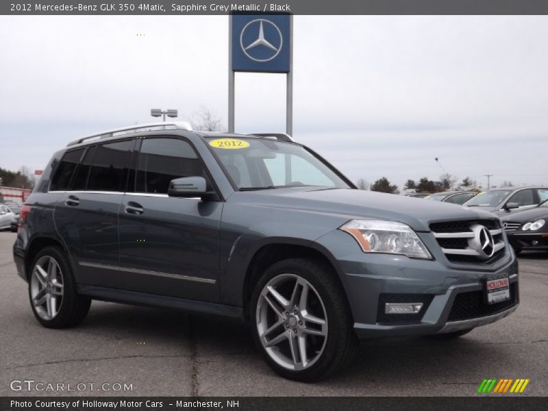 Sapphire Grey Metallic / Black 2012 Mercedes-Benz GLK 350 4Matic
